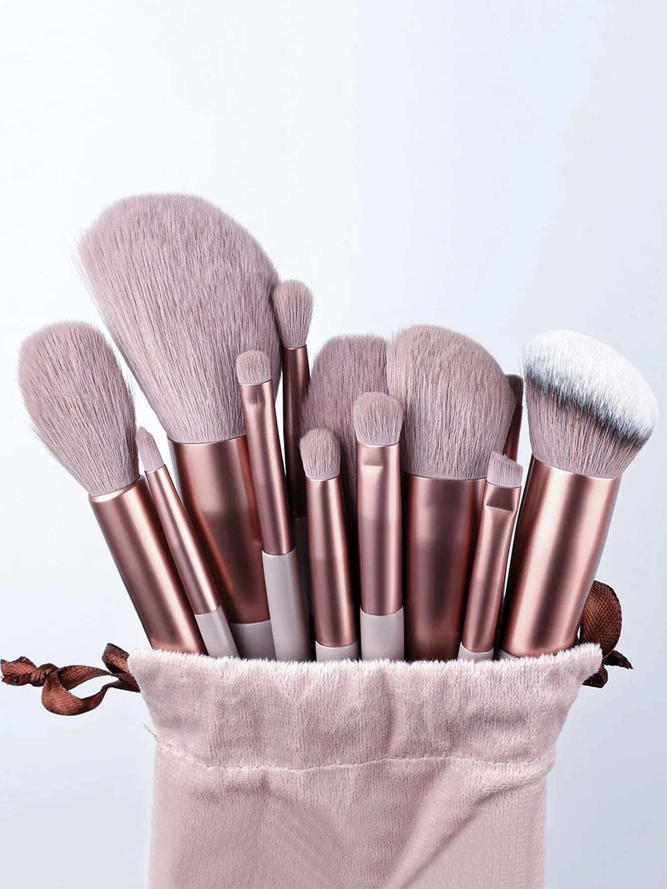 13pcs Portable Makeup Brush Set Including Blush & Eyeshadow Brush, Complete Beauty Tool Kit