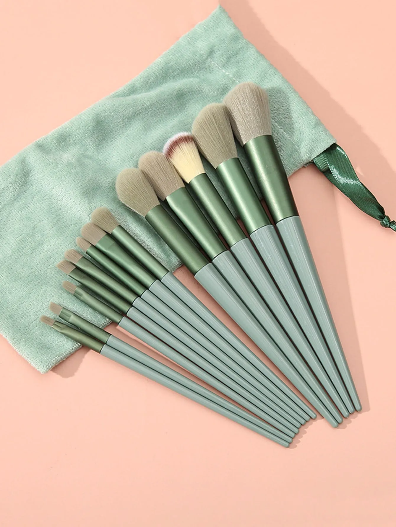 13pcs Portable Makeup Brush Set Including Blush & Eyeshadow Brush, Complete Beauty Tool Kit