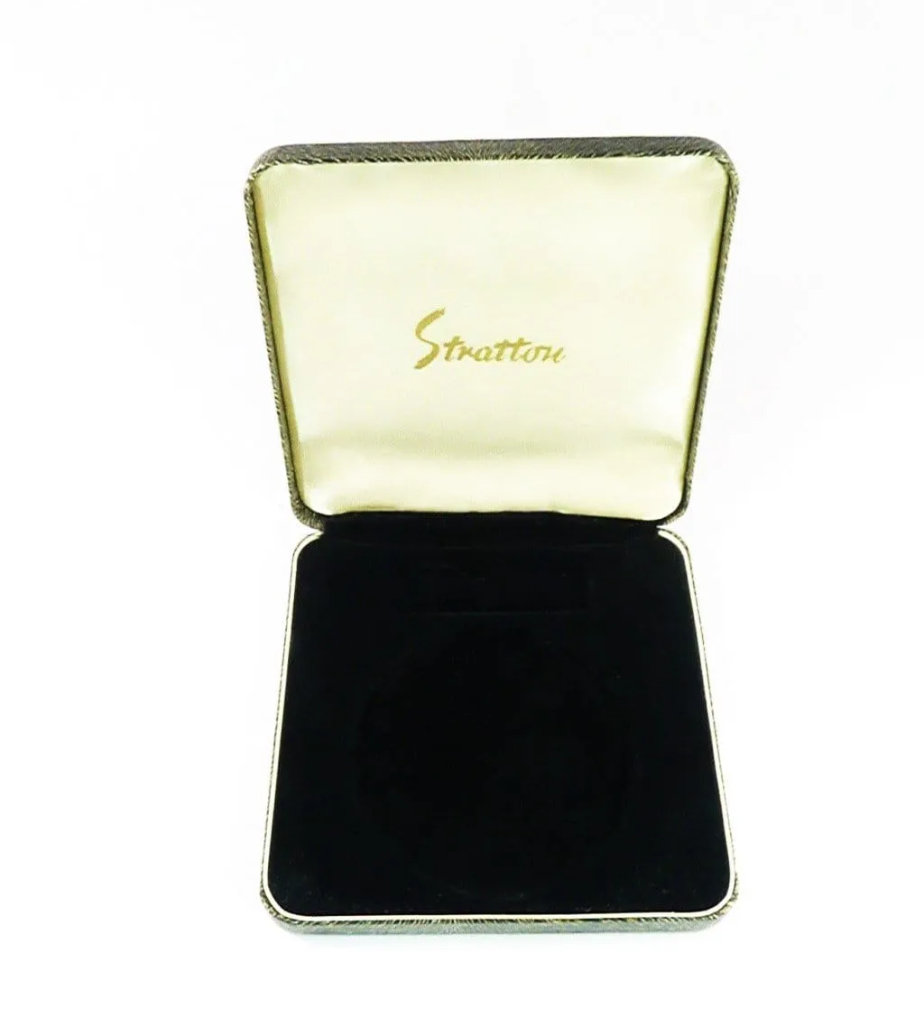 1950s Cased Stratton Lipstick And Makeup Compact Gift Set