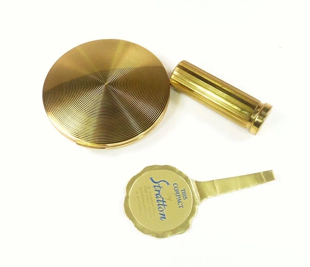 1950s Cased Stratton Lipstick And Makeup Compact Gift Set