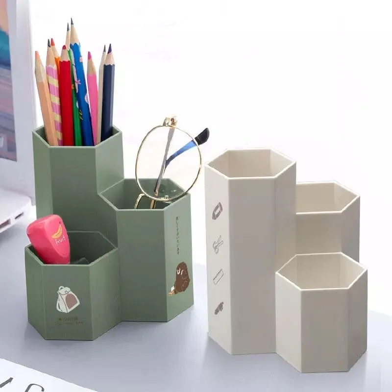 3 Grids Cosmetic Make-up Brush Storage Box, Makeup Nail Polish Cosmetic Holder, Make Up Pen Holder Rack, Multifunctional Desk Organizer Pencil Holder, Desk Dresser Vanity Bathroom Countertop