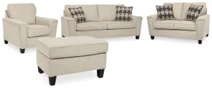 Abinger Sofa, Loveseat, Chair and Ottoman in Natural