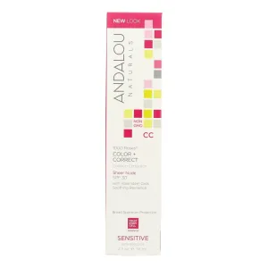 Andalou Naturals Color Plus Correct - Sheer Spf 30 - Nude - 2 Oz