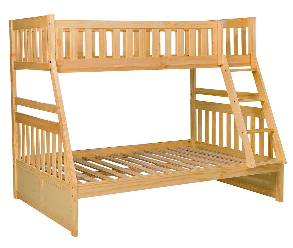 Bartly Natural Wood Twin over Full Bunk Bed