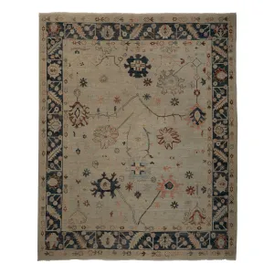 Blue Zameen Traditional Wool Rug - 8'7" x 10'2"