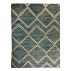 Blue Zameen Transitional Wool Rug - 9'3" x 12'2"