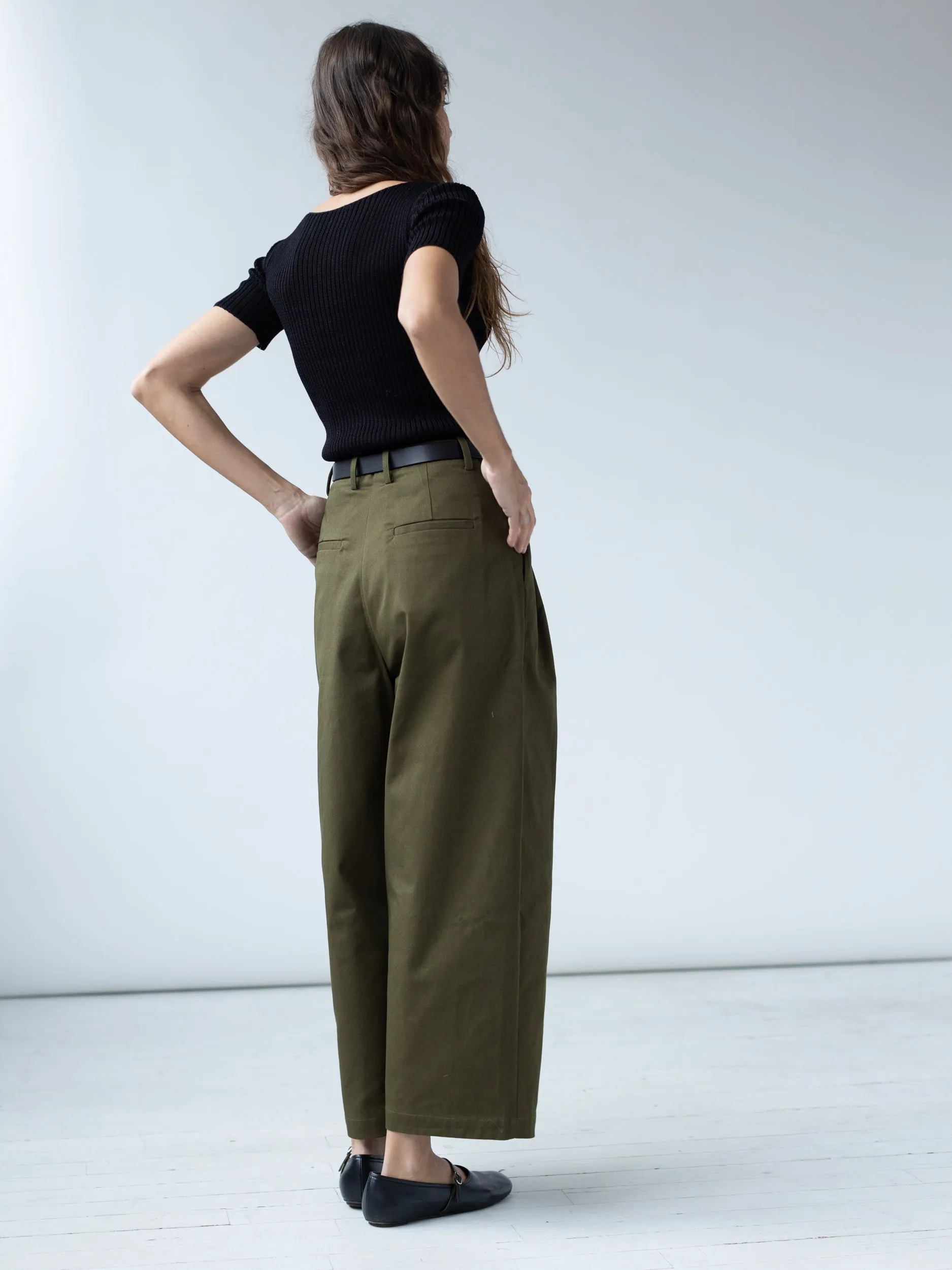 Boy Trouser in Dark Olive