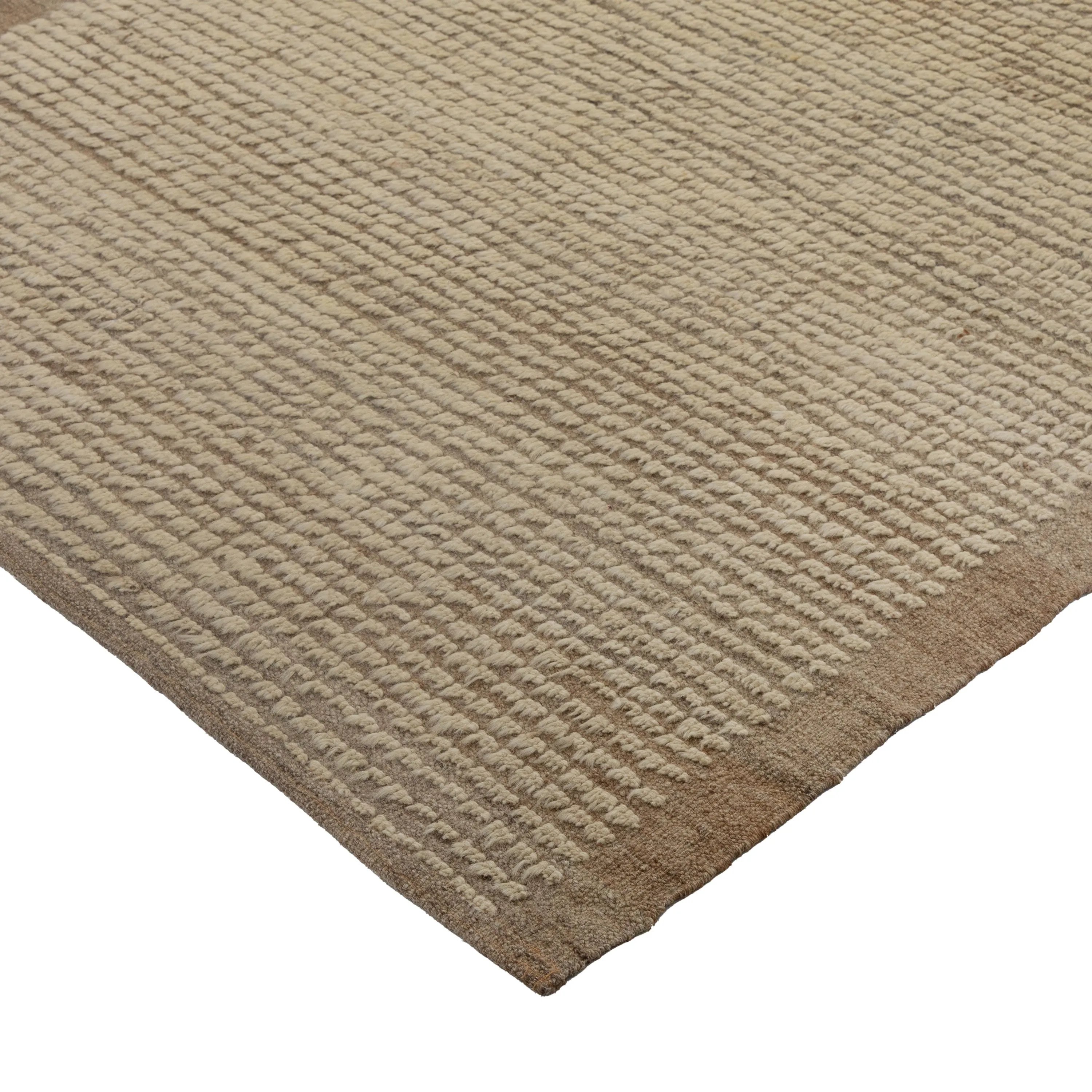 Brown Zameen Transitional Wool Runner - 3'5" x 9'8"