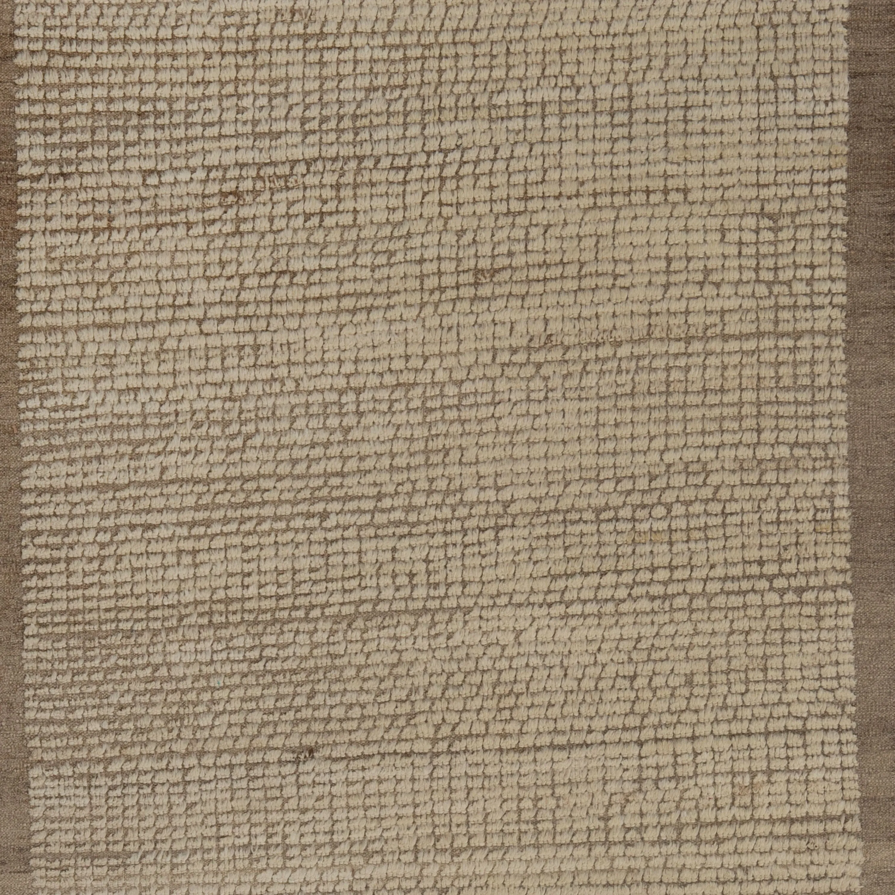 Brown Zameen Transitional Wool Runner - 3'5" x 9'8"