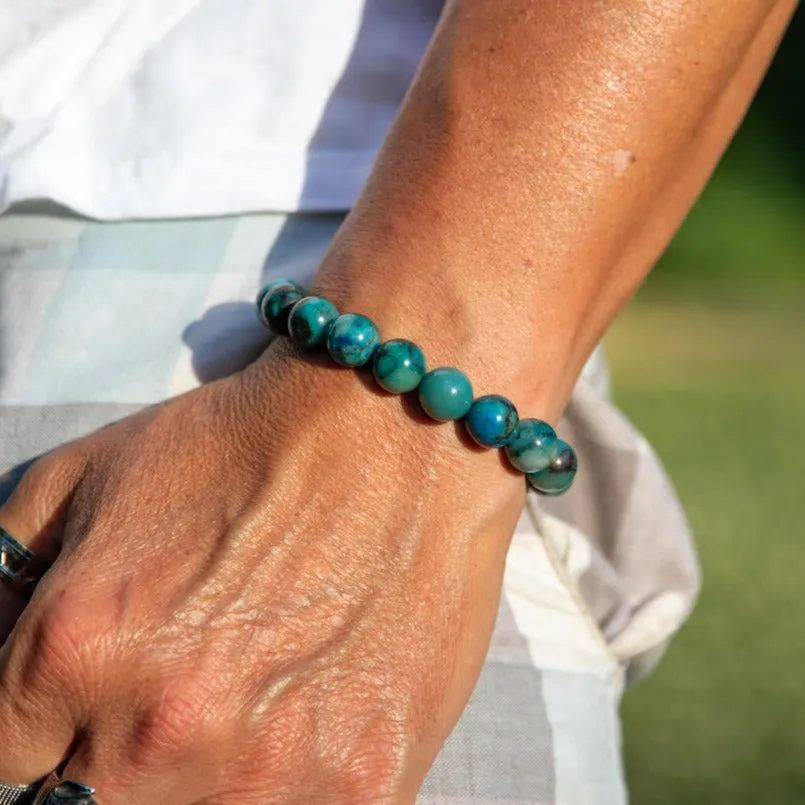 Chrysocolla Natural Gemstone Bracelet