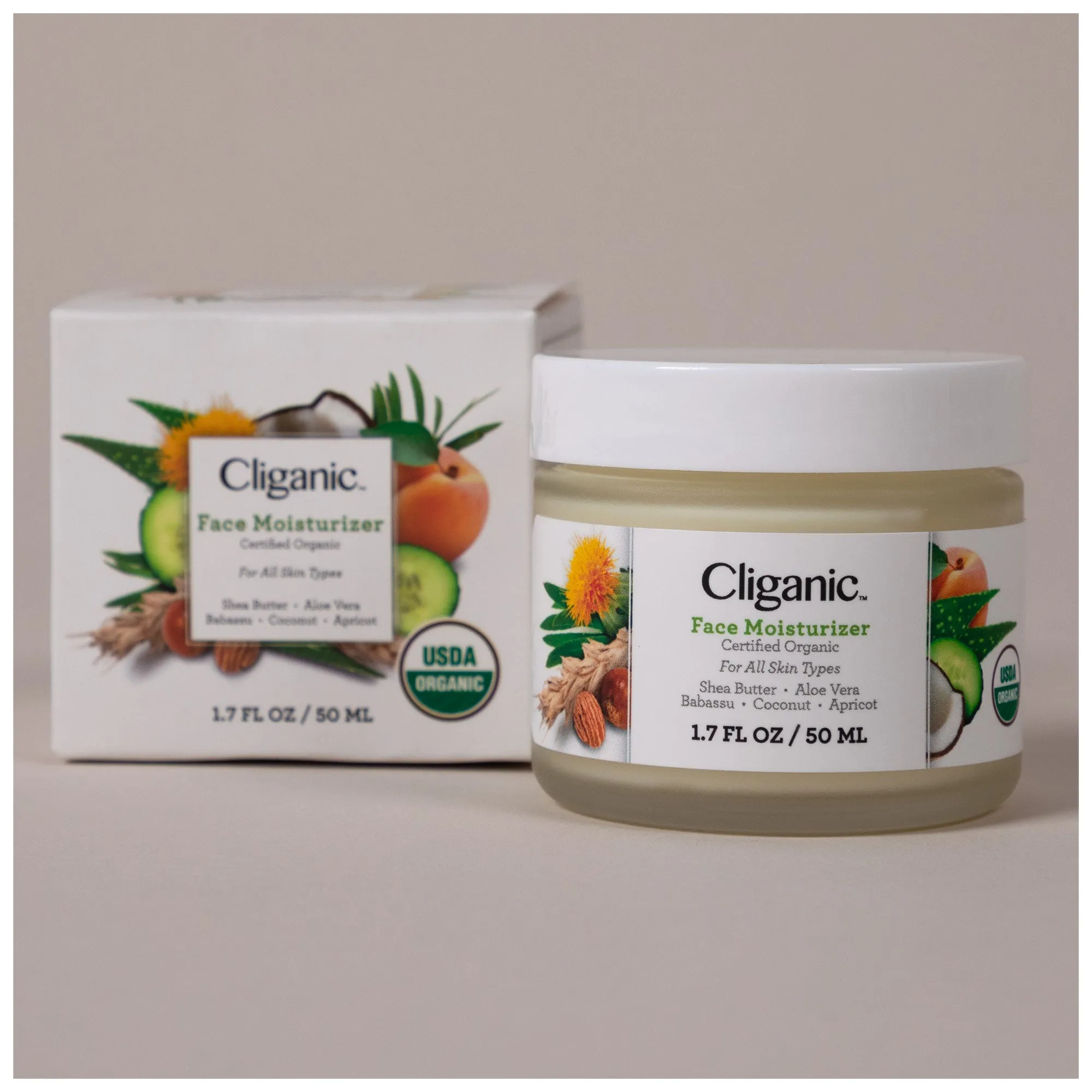 Cliganic&trade; Organic Face Moisturizer