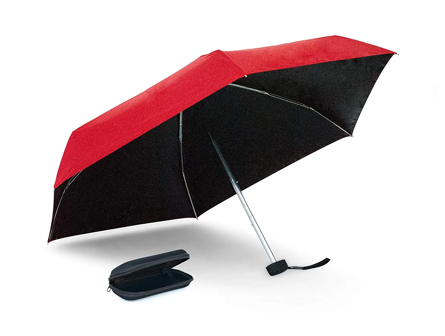 Colored Compact Portable Small Travel Umbrella with Carrying Case