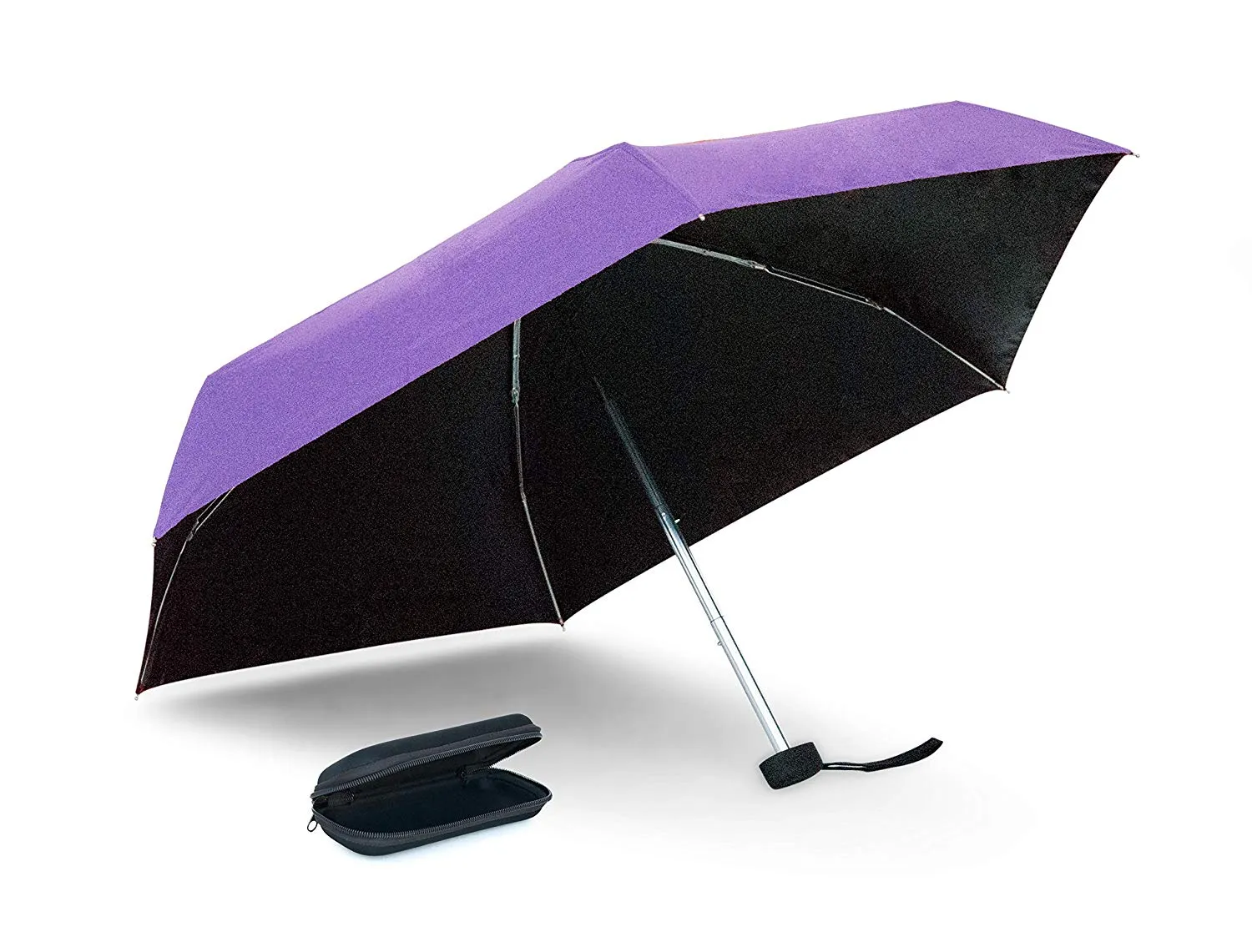 Colored Compact Portable Small Travel Umbrella with Carrying Case