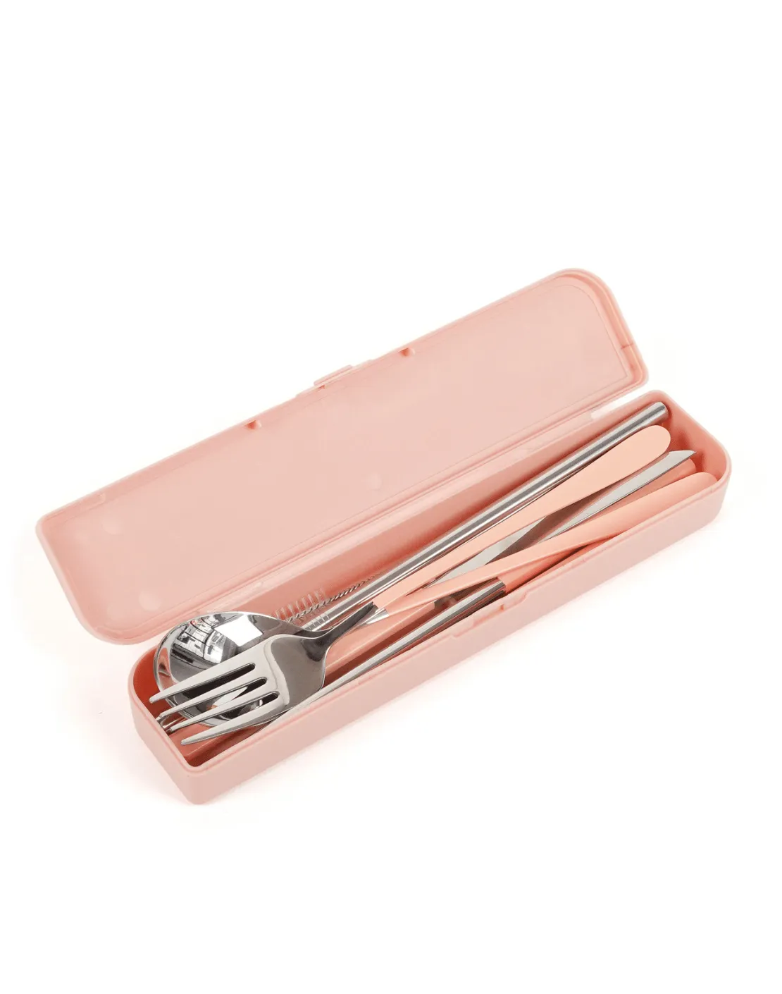 Cutlery Kit - Silver with Blush Handle