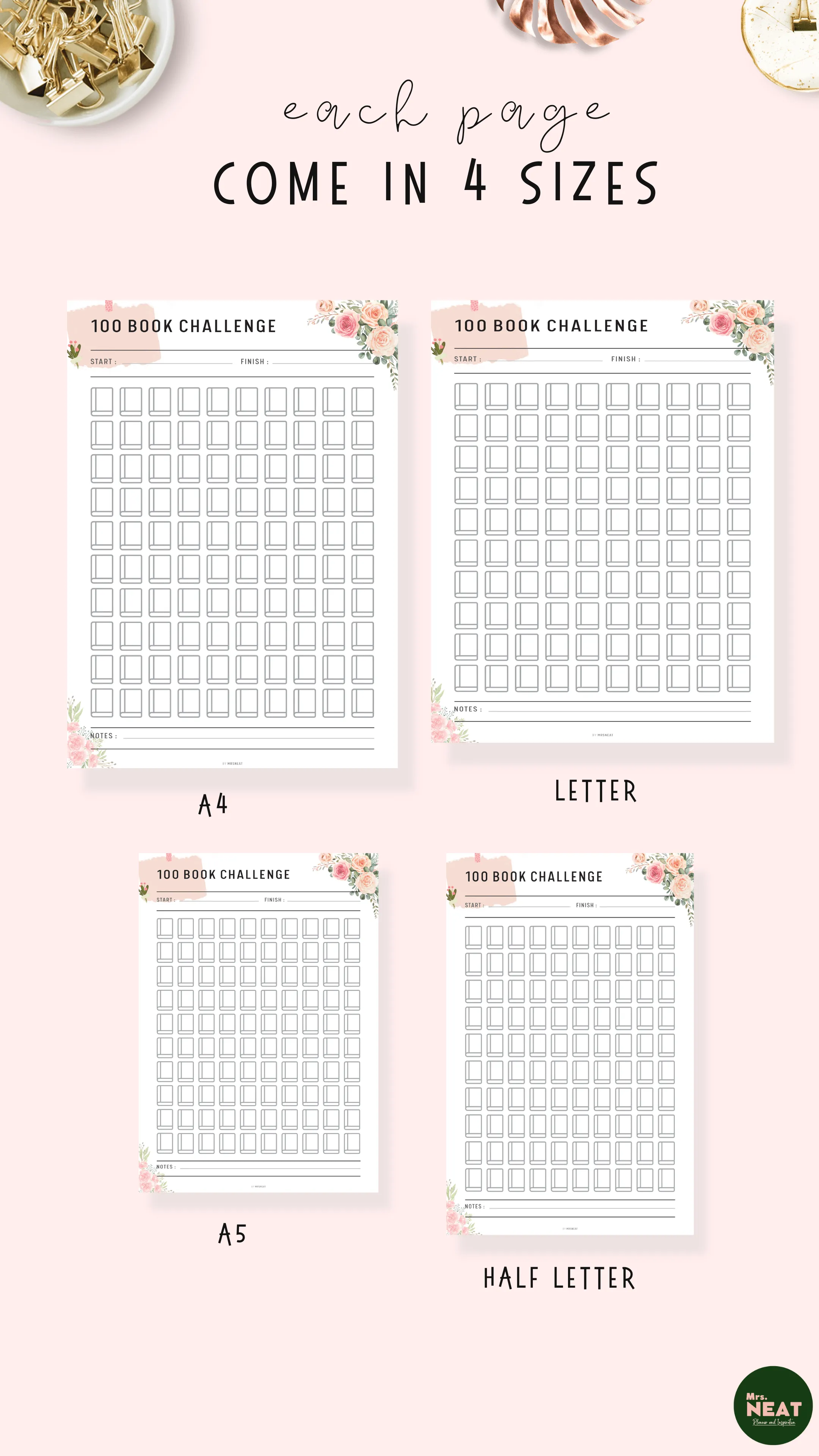 Floral Book Challenge Bundle - M008