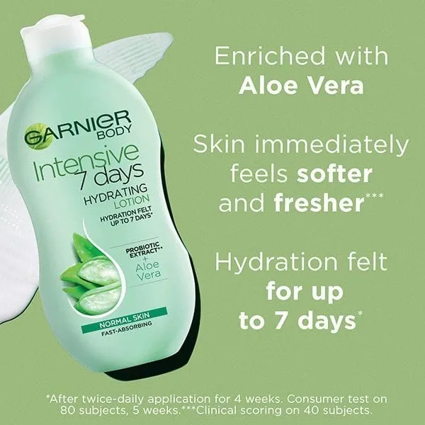 Garnier Intensive 7 Days Aloe Vera Probiotic Extract Body Lotion Normal Skin