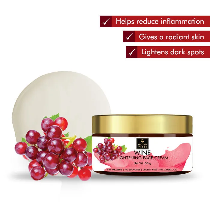 Good Vibes Lightening Face Cream - Wine (50 gm)