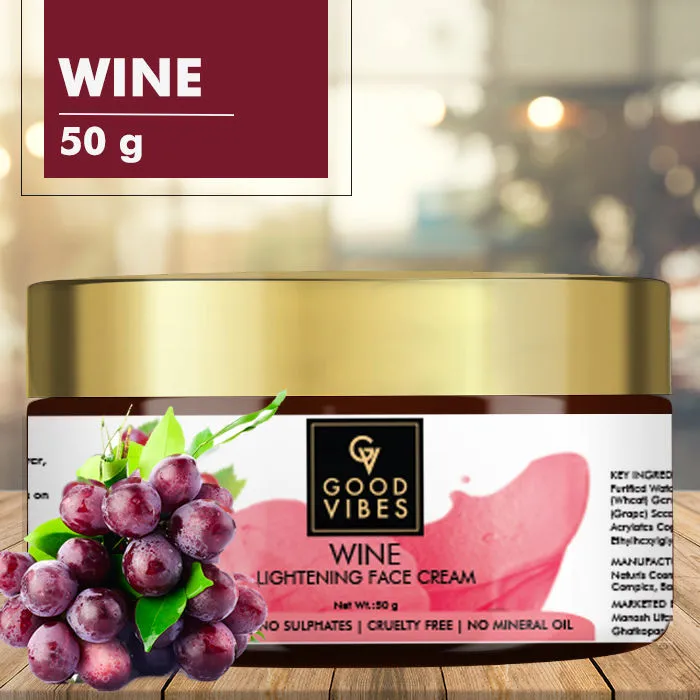 Good Vibes Lightening Face Cream - Wine (50 gm)