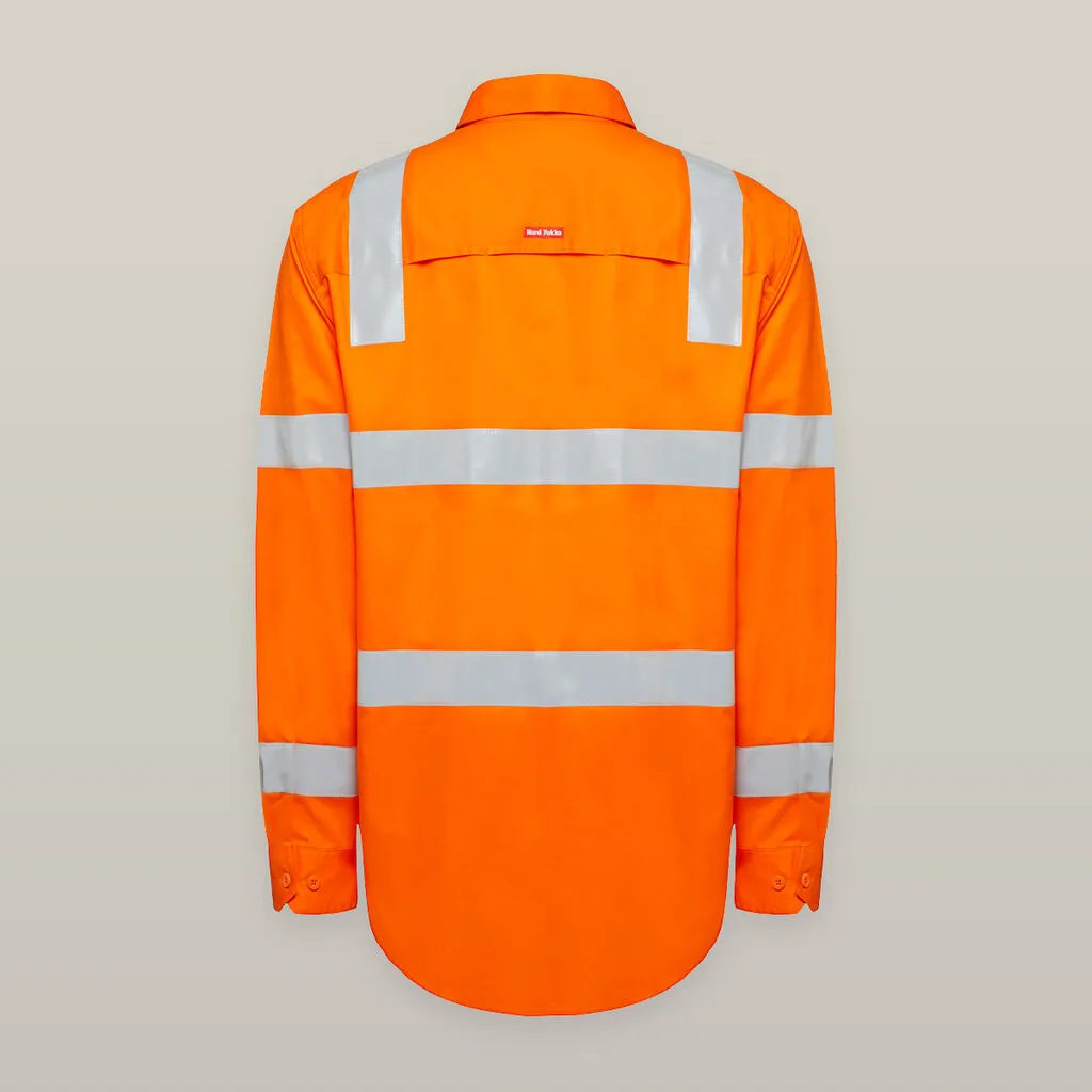 Hard Yakka Women’s Foundations Biomotion Hi-vis Taped Long Sleeve Shirt (Y08421)