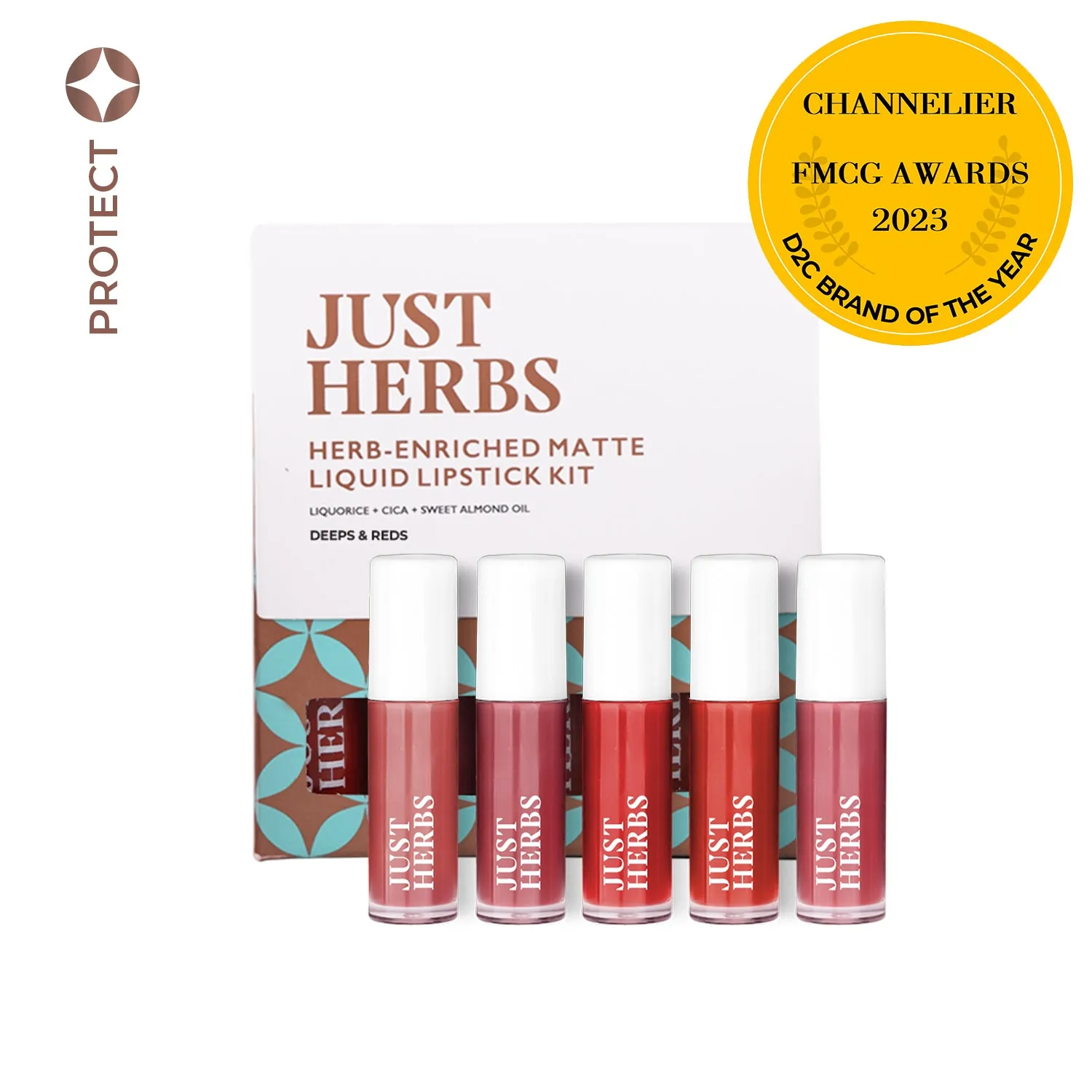 Herb Enriched Matte Liquid Lipstick Kit- Set of 5 - Just Herbs