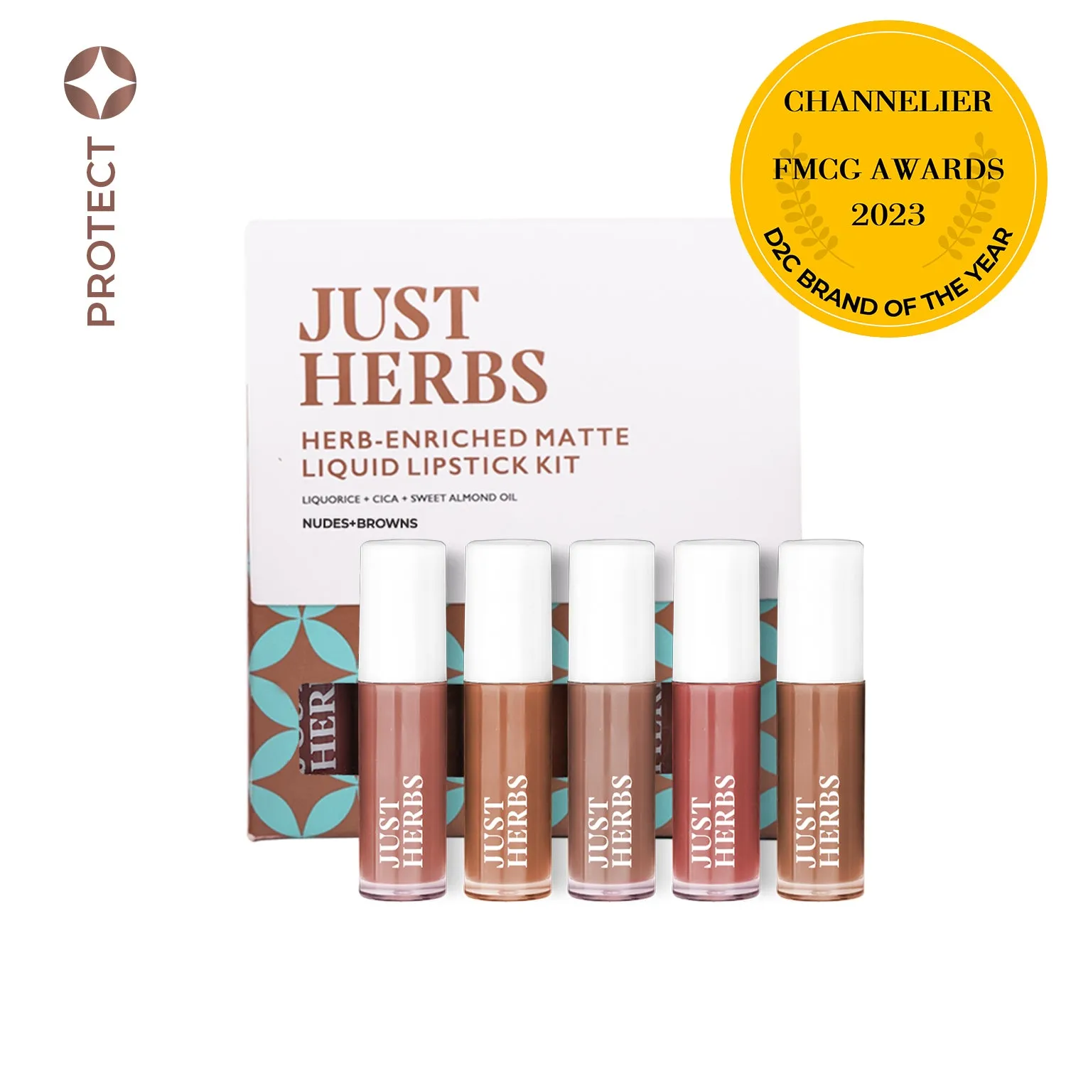 Herb Enriched Matte Liquid Lipstick Kit- Set of 5 - Just Herbs