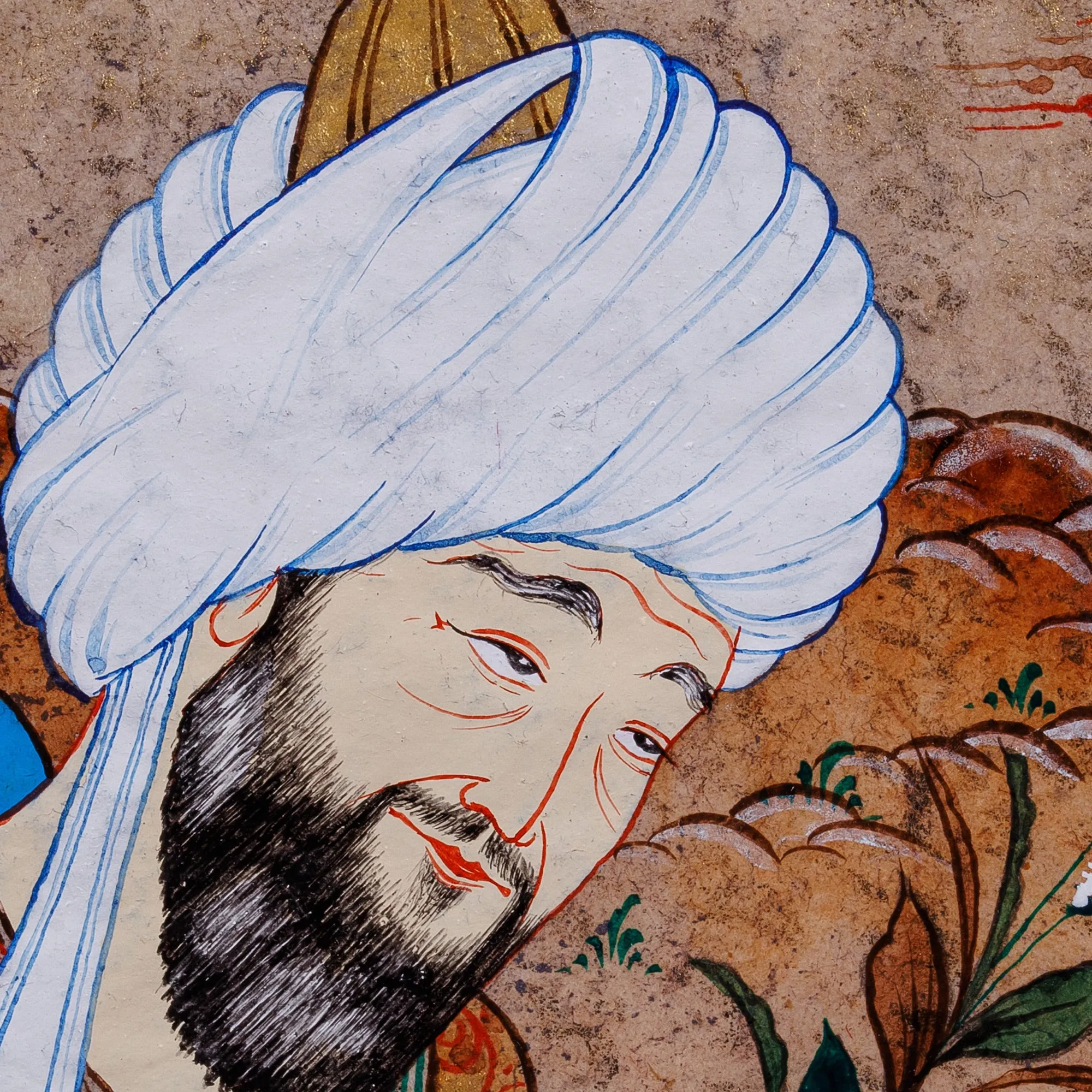 Impressionist Watercolor on Paper Painting of Sage Avicenna - Avicenna | NOVICA