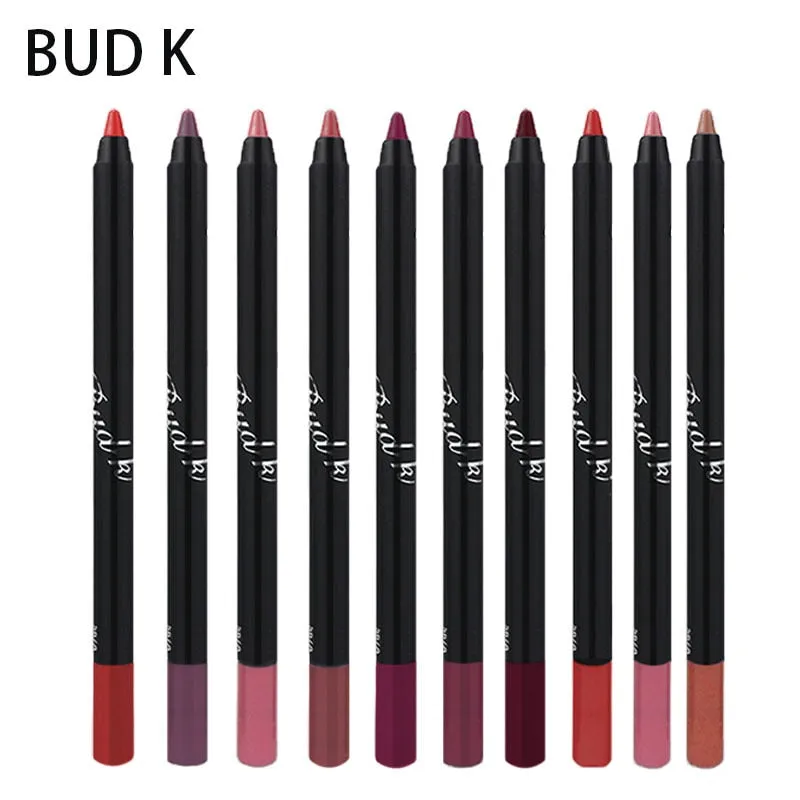 Lip Liner eyeliner Pencils Easy to Wear Waterproof Matte  10colors