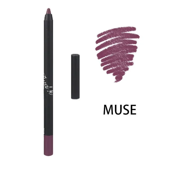 Lip Liner eyeliner Pencils Easy to Wear Waterproof Matte  10colors