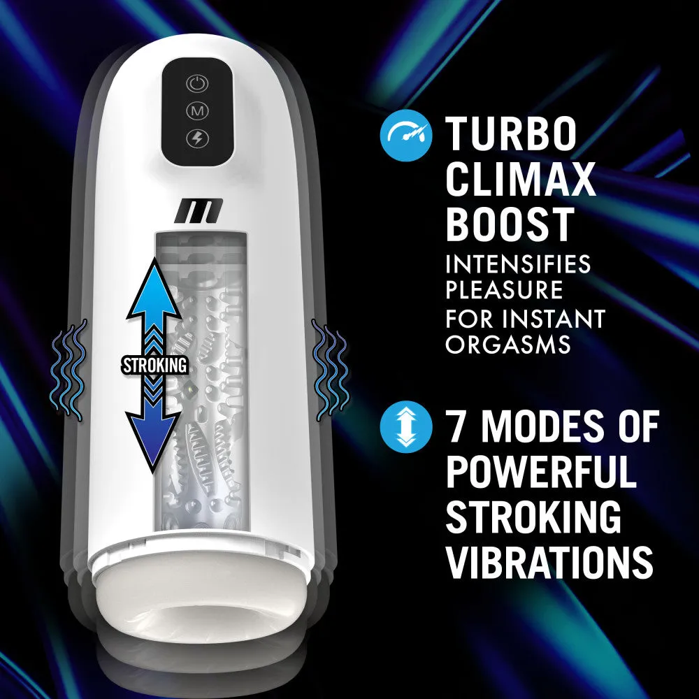 M For Men Robo-Bator - White USB Rechargeable Vibrating Auto Stroker