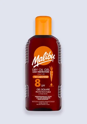 Malibu Dry Carrot Oil Gel Water Resistant Added Carotene SPF 8 200ml