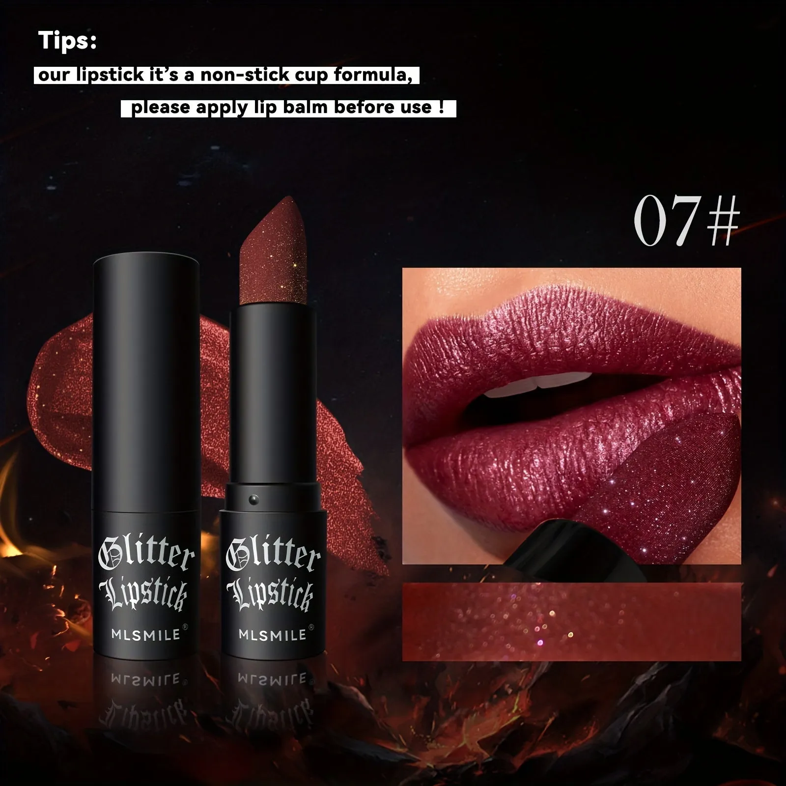 MLSMILE Glitter Lipstick Set