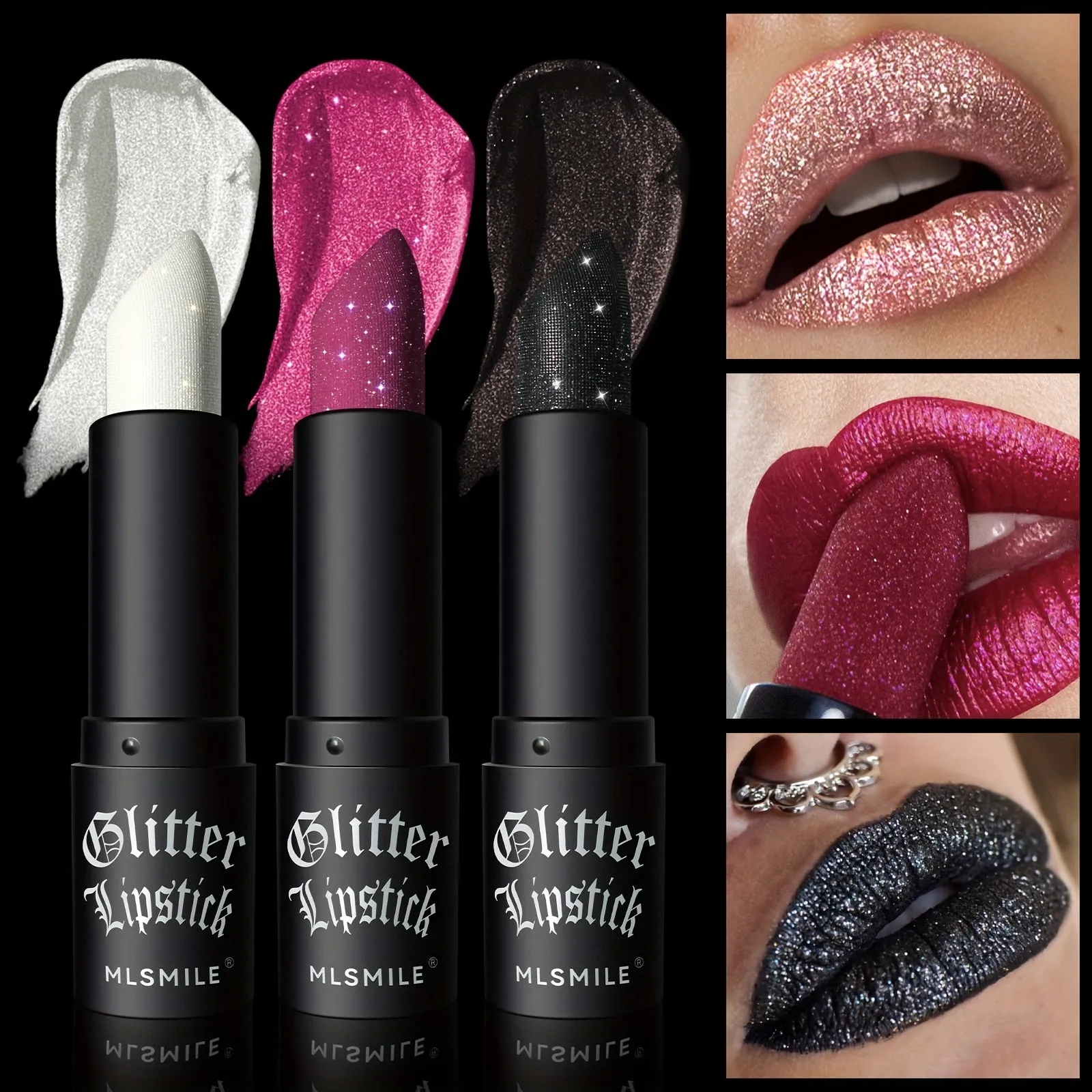 MLSMILE Glitter Lipstick Set