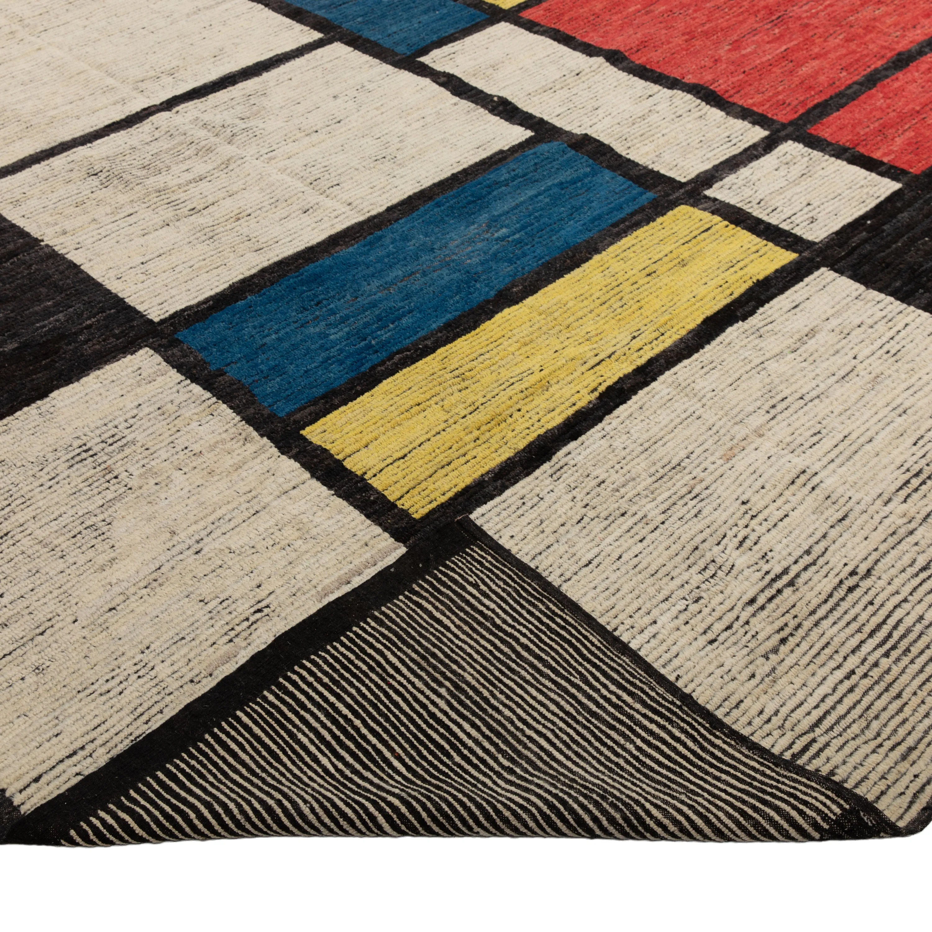 Mutlicolored Zameen Transitional Wool Rug- 12'4" x 14'11"