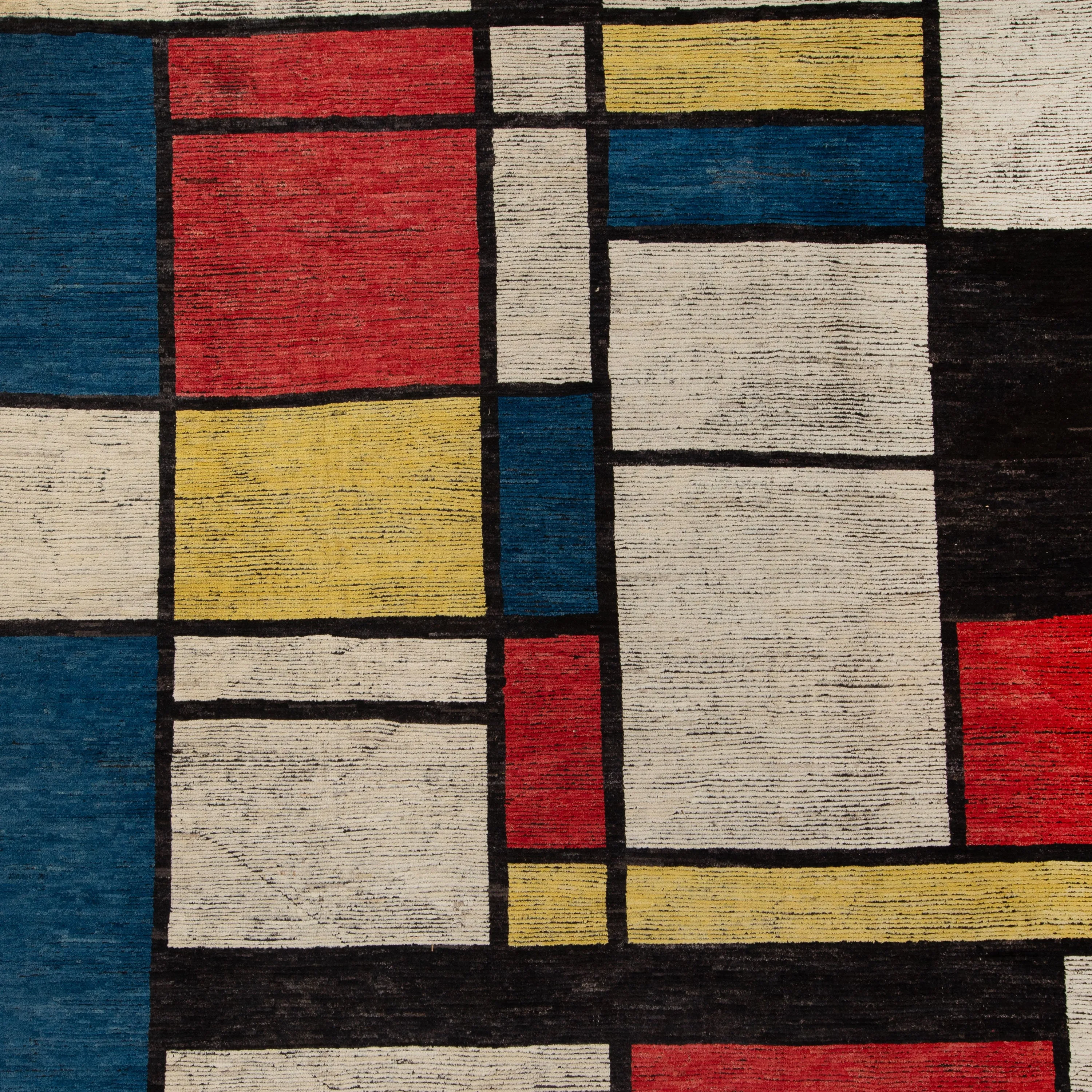 Mutlicolored Zameen Transitional Wool Rug- 12'4" x 14'11"