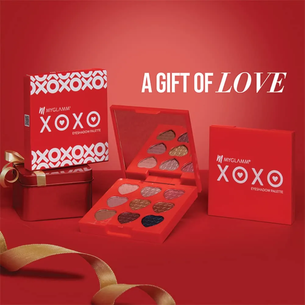 MyGlamm XOXO Eyeshadow 9 gm | Lightweight, Pressed Powder Palette| Limited Edition |Matte and Shimmer shades | Cruelty-Free & Vegan