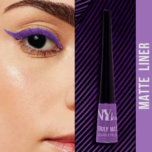 NY Bae Truly Matte Liquid Eyeliner - Lucky Lilac (4.5 ml) | Matte Finish | Super Pigmented | Long lasting | Quick Drying | Waterproof