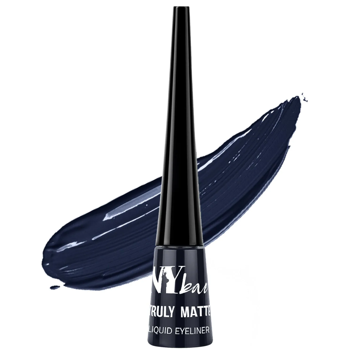 NY Bae Truly Matte Liquid Eyeliner | Navy Blue | Matte Finish | Long Lasting | Quick Dry | Water Proof - Nice Navy 12 (4.5 ml)