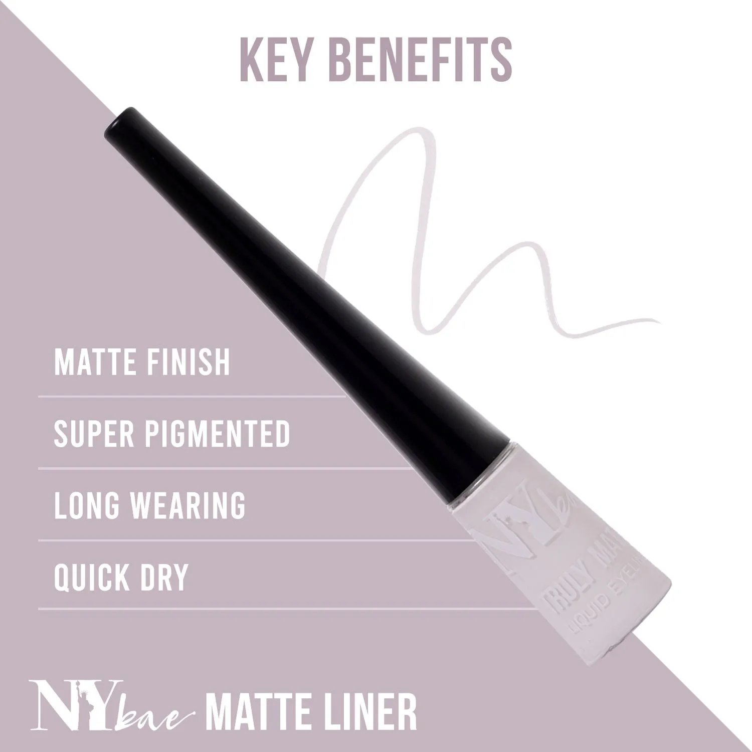 NY Bae Truly Matte Liquid Eyeliner | White | Matte Finish | Long Lasting | Quick Dry | Water Proof - Worth It White 09 (4.5 ml)