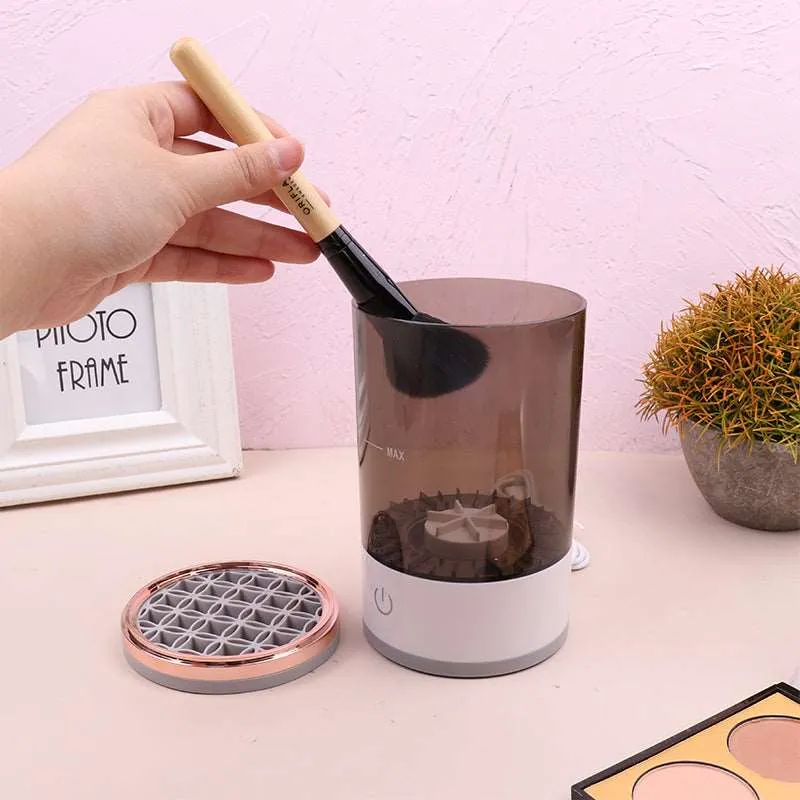 Portable Electric Makeup Brush Cleaner Machine - USB Charged