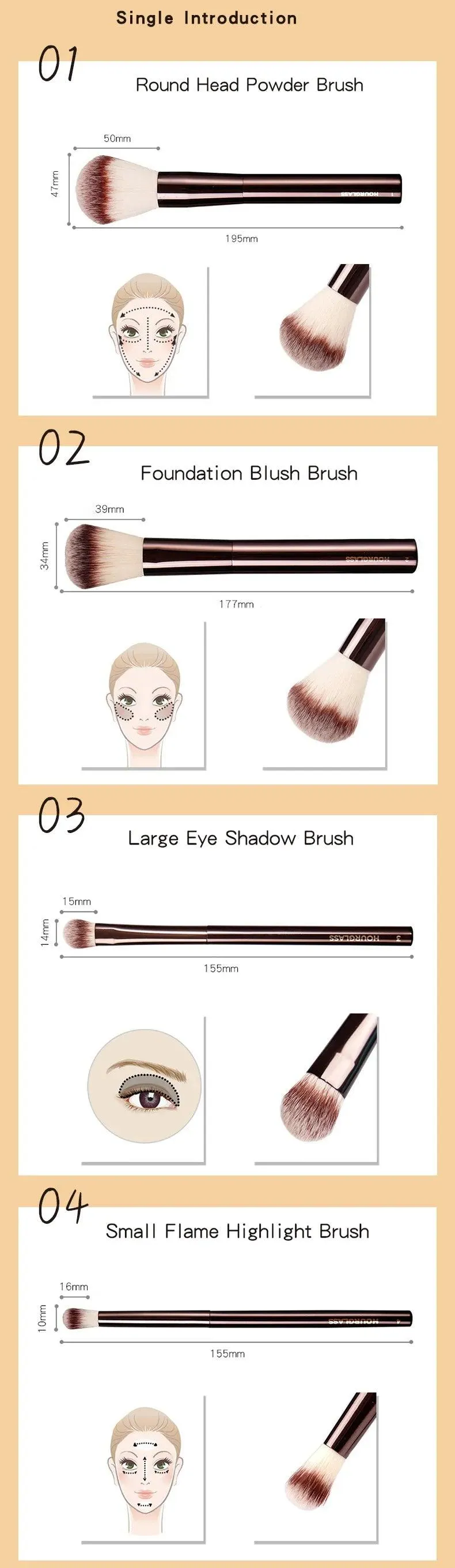 Premium Makeup Brush Set - Complete Collection with Soft, High-Quality Bristles