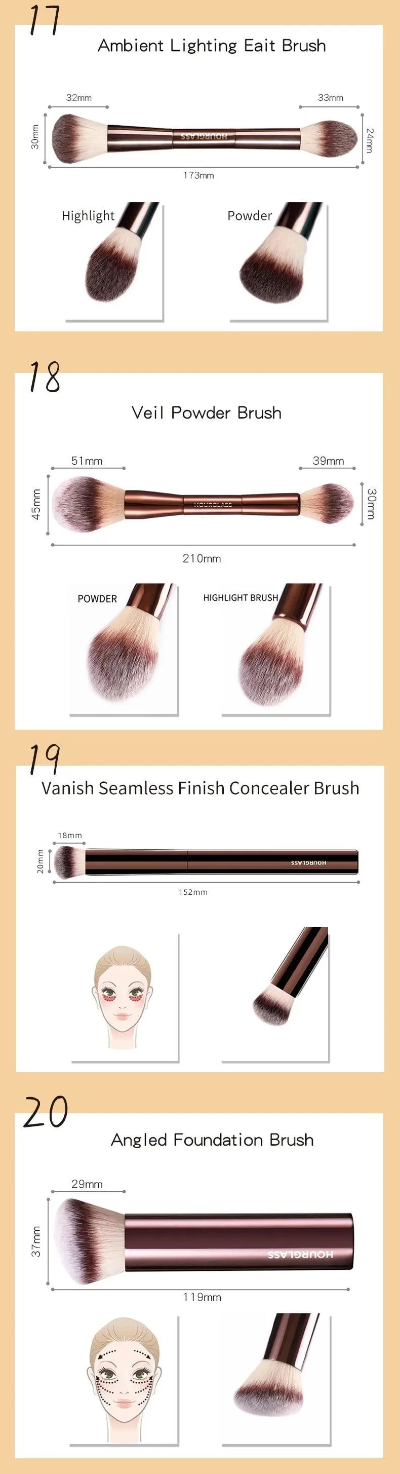 Premium Makeup Brush Set - Complete Collection with Soft, High-Quality Bristles