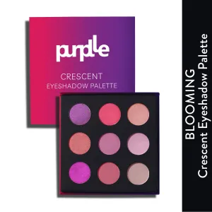 Purplle Crescent Eyeshadow Palette - Blooming | Lilac | High Pigmentation | Highly Blendable | Matte | Shimmer | Long lasting