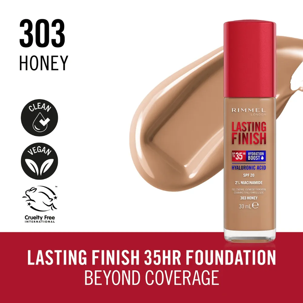 Rimmel London Lasting Finish 35 Hour Foundation - 303: Honey