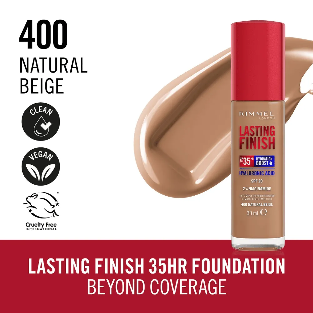 Rimmel London Lasting Finish 35 Hour Foundation - 400: Natural Beige