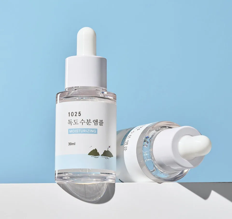 Round Lab Dokdo Moisturizing Ampoule 30ml Dry Skincare Moisture Balance pH Low molecular Hyaluronic Acid