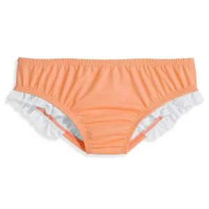 Ruffled Bathing Suit Bottom -- Orange