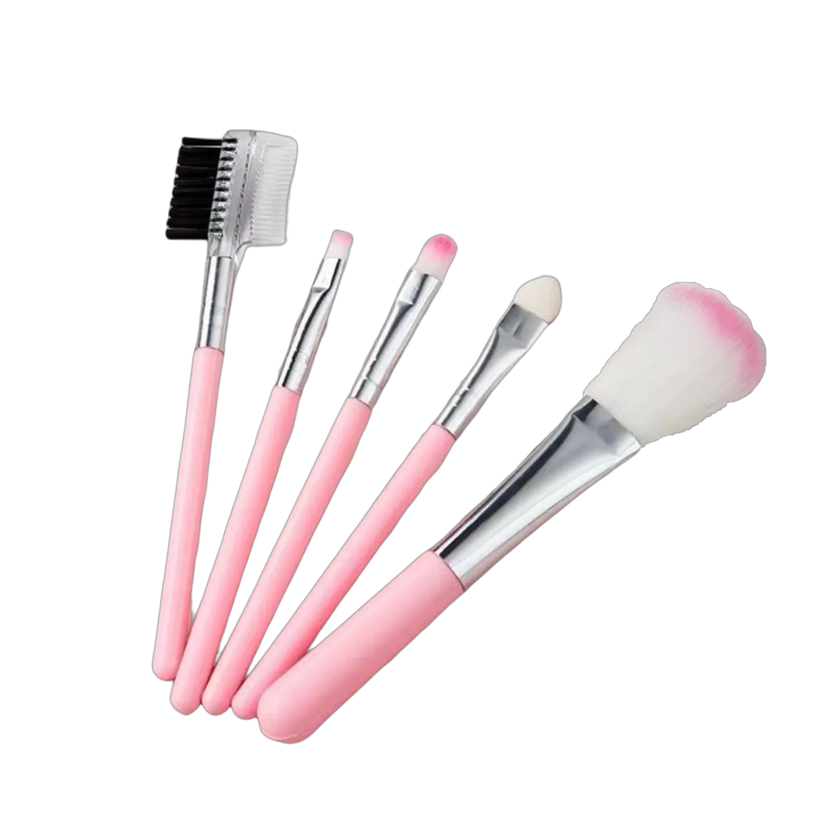 Soft Hair Portable Small 5 Piece Makeup Brush Set