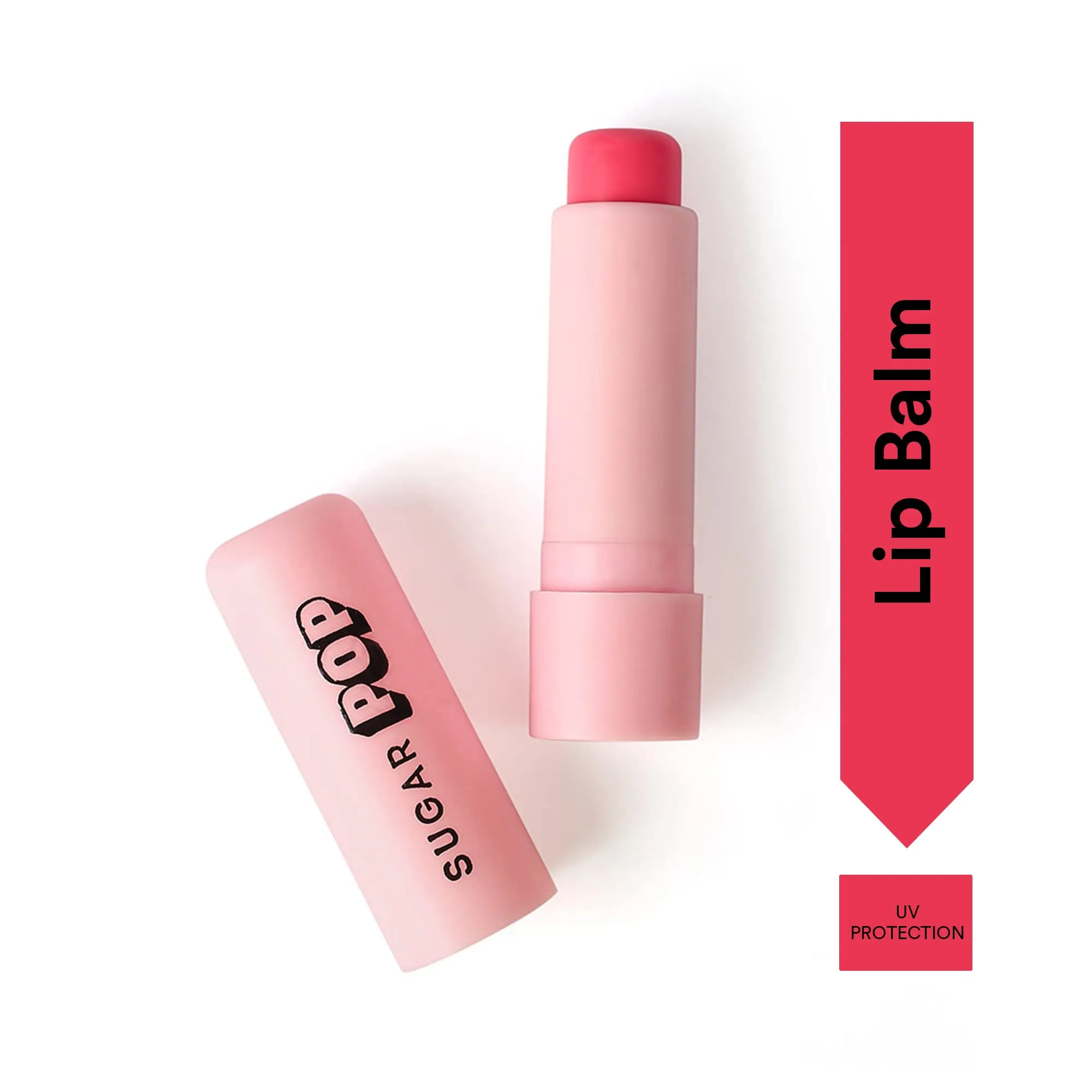 SUGAR POP Matte Lipcolour - 04 Raspberry   Nourishing Lip Balm - 02 Cherry Lip Kit4.5gms   6m